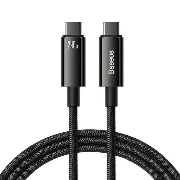 Baseus USB-C till USB-C kabel 480Mb/s 240W 3m Tungsten Guld
