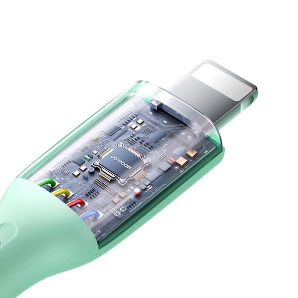 Joyroom USB-A till Lightning kabel Multi-Color 3A 1m - Svart