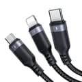 Miniatyrbild 3 av 10: Joyroom 3in1 USB-A till USB-C, Lightning, microUSB kabel 1.2m