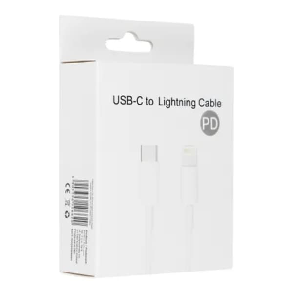USB-C till Lightning kabel 1m - Vit