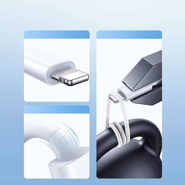 Joyroom 3in1 USB-A till 2x Lightning och Apple watch Laddare 1.2m