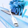 Miniatyrbild 6 av 11: Baseus USB-C till USB-C kabel 240W PD 8K 60Hz 1m - Vit