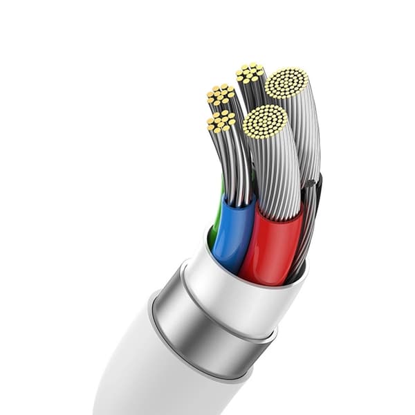 Baseus USB-C till USB-C kabel 240W PD 8K 60Hz 1m - Vit