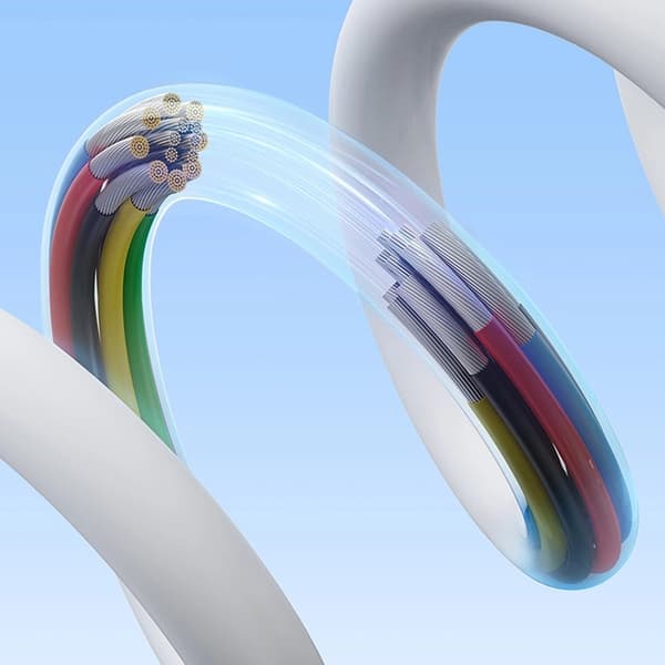 Baseus USB-C till USB-C kabel 240W PD 8K 60Hz 1m - Vit