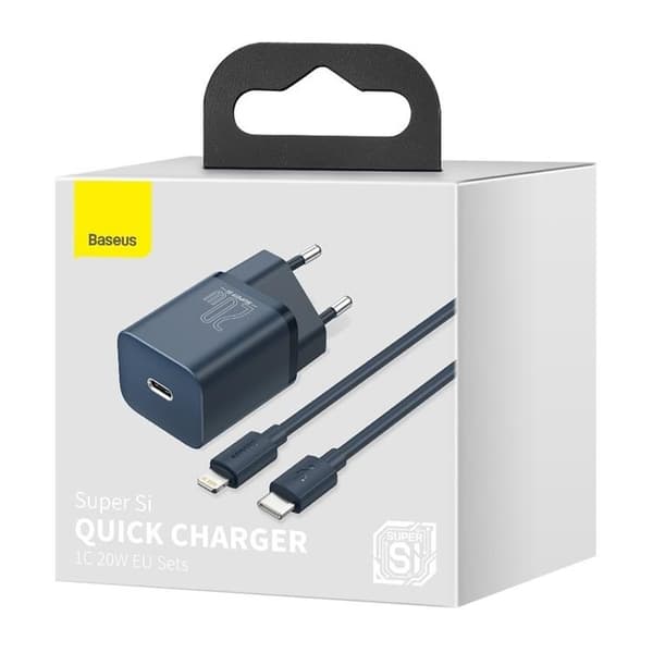 Baseus Väggladdare 20 W Lightning Kabel 1m - Blå