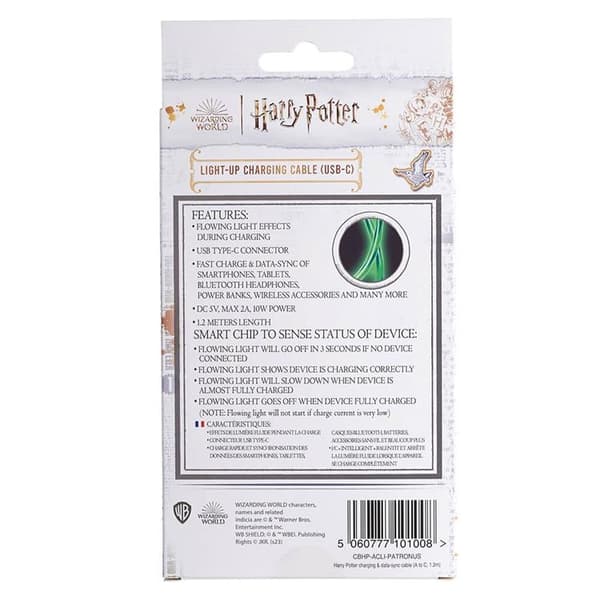 Harry Potter USB-A till USB-C Kablar (1.2m) - Patronus