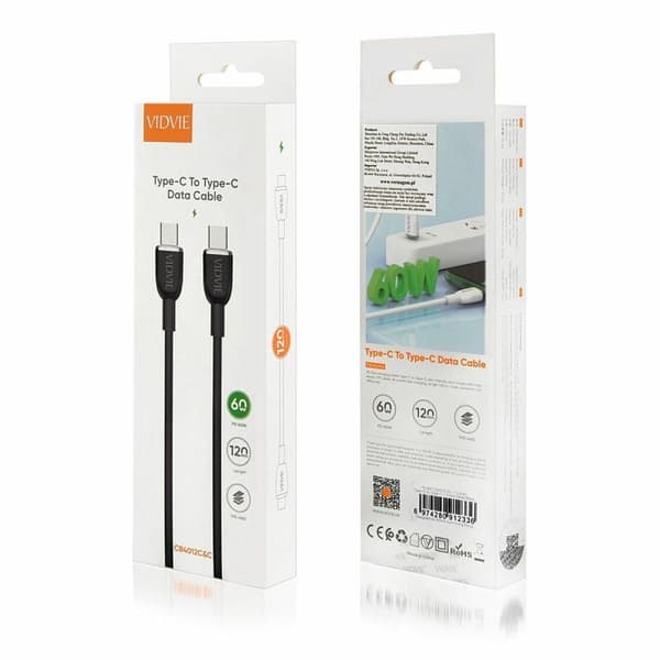 USB-C Kabe Kraftfull 60W kabel för snabbladdning och dataöverföring 120CM
