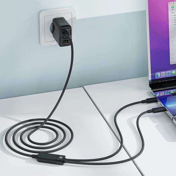 Acefast C5-11 2in1 USB-C/USB-C PD 100W Kabel 480Mb/s
