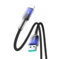 Miniatyrbild 4 av 11: Joyroom S-A42 USB-A - Lightning 3A 1.2m Kabel Crystal-Clear Series - Svart