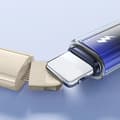 Miniatyrbild 7 av 11: Joyroom S-A42 USB-A - Lightning 3A 1.2m Kabel Crystal-Clear Series - Svart