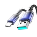 Miniatyrbild 2 av 11: Joyroom S-A42 USB-A - Lightning 3A 1.2m Kabel Crystal-Clear Series - Svart