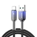 Miniatyrbild 1 av 11: Joyroom S-A42 USB-A - Lightning 3A 1.2m Kabel Crystal-Clear Series - Svart