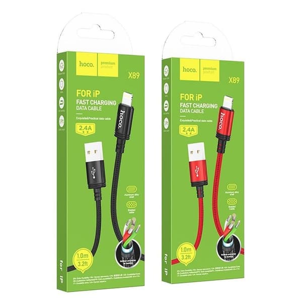Hoco USB-A till Lightning 1m 2.4A Kabel X89 - Svart