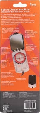 spegelkompass, SOL SIGHTING COMPASS WITH MIRROR
