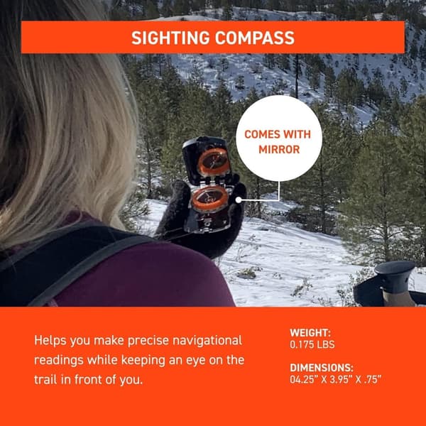spegelkompass, SOL SIGHTING COMPASS WITH MIRROR