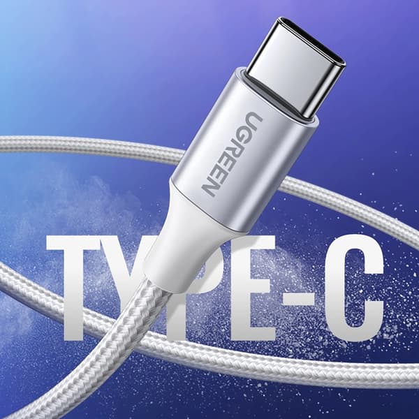 Ugreen USB-A Till USB-C 3A Kabel 0.5m QC US288 - Vit
