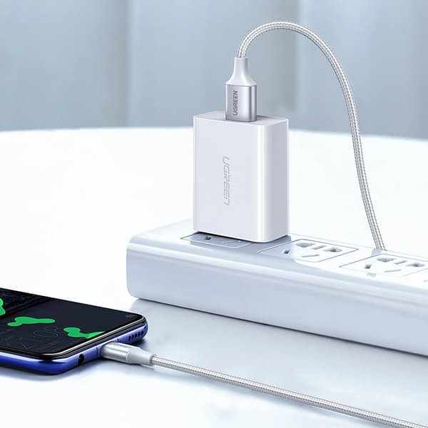 Ugreen USB-A Till USB-C 3A Kabel 0.5m QC US288 - Vit
