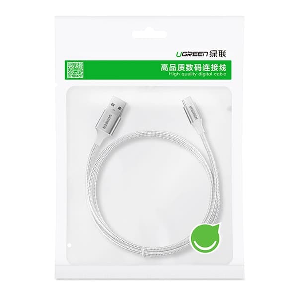Ugreen USB-A Till USB-C 3A Kabel 0.5m QC US288 - Vit