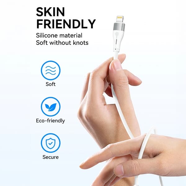 Wozinsky USB-C till Lightning kabel PD 27W 1m - Vit