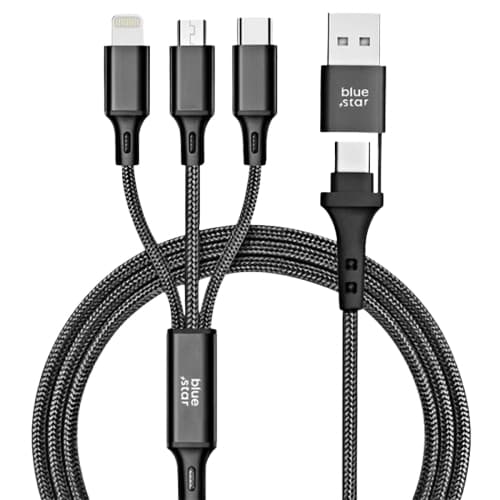 Blue Star 4in1 Kabel USB-C/USB-A Till Micro-USB/Lightning/USB-C 12W