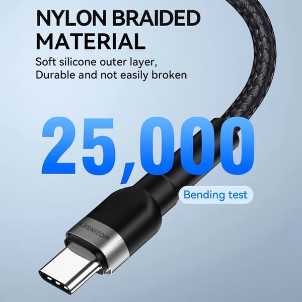 Wozinsky USB-C till USB-A kabel 2.4A 1m - Svart