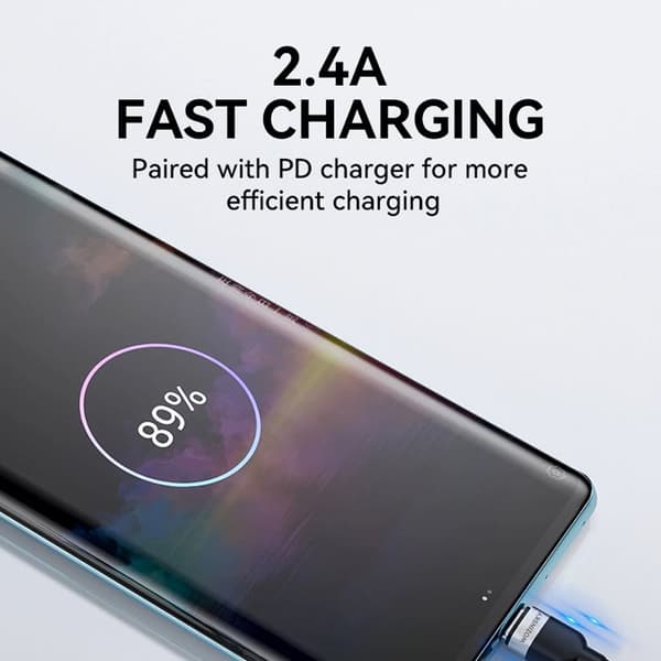 Wozinsky USB-C till USB-A kabel 2.4A 1m - Svart