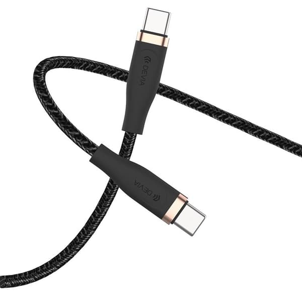 Devia USB-C Till USB-C 60W Kabel 3A 1.5m Star EC320 PD Svart
