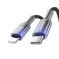 Miniatyrbild 3 av 11: Joyroom S-A42 USB-C - Lightning 30W 1.2m Kabel Crystal-Clear Series - Svart