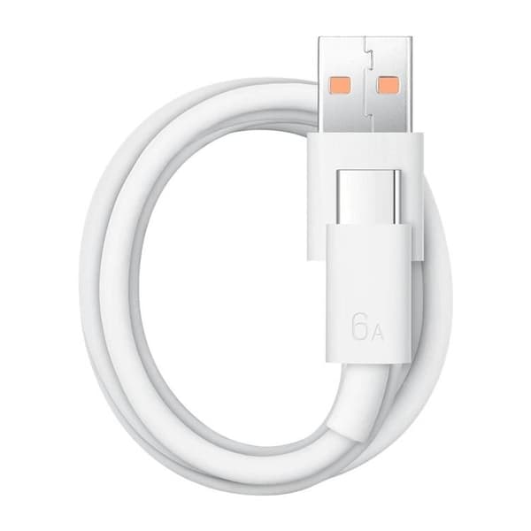 HUAWEI USB-A Till USB-C 66W 6A Kabel 1m Bulk - Vit