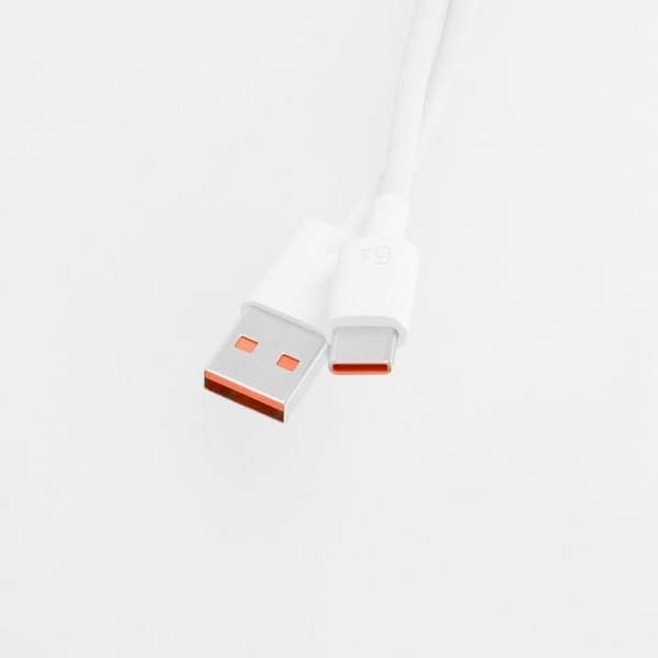 HUAWEI USB-A Till USB-C 66W 6A Kabel 1m Bulk - Vit