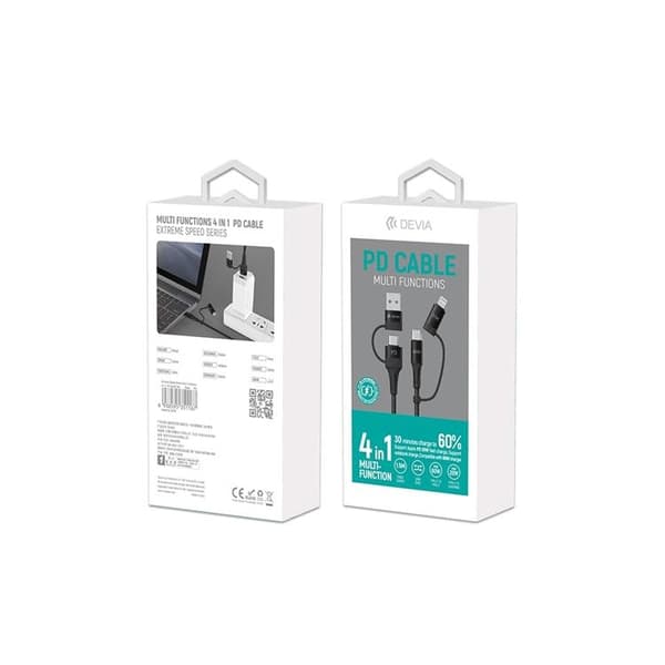 Devia 4in1 USB-C/USB/Lightning/Typ-C Kabel 1.5m Extreme EC504 PD