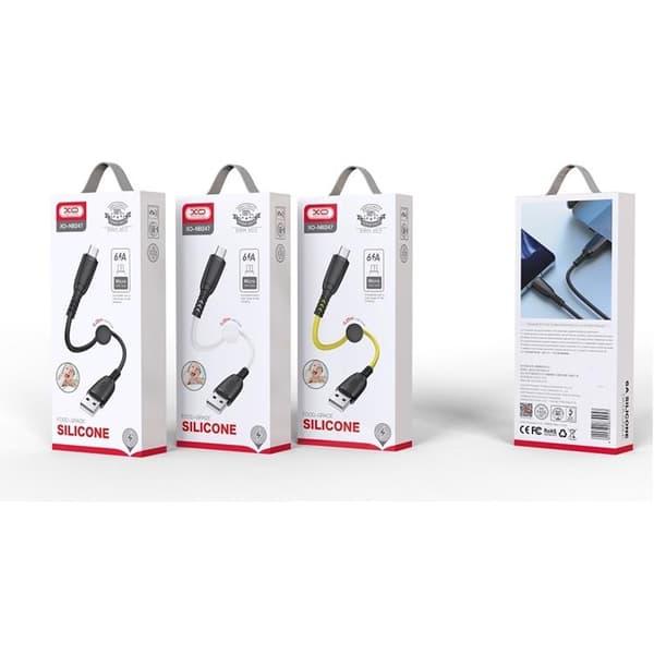XO USB Till MicroUSB 0.25m Kabel 6A NB247 - Svart