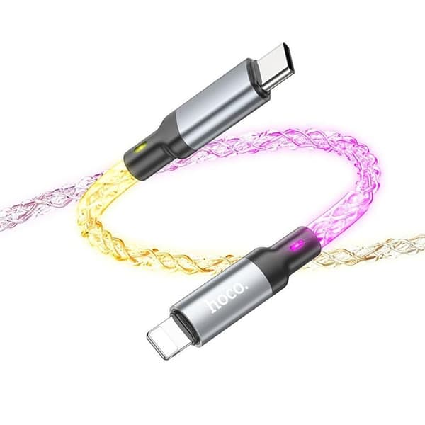 Hoco USB-C Till Lightning Kabel 20W 1m U112 - Grå