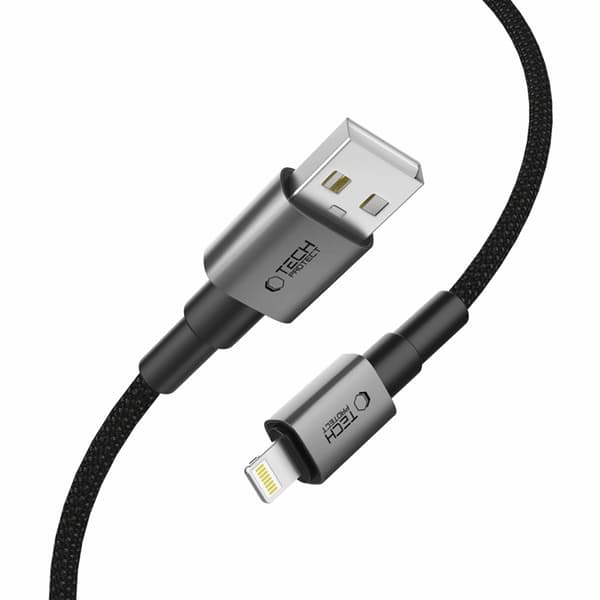 Tech-Protect Lightning Kabel Ultraboost DNA 12W/2.4A 25cm - Grå