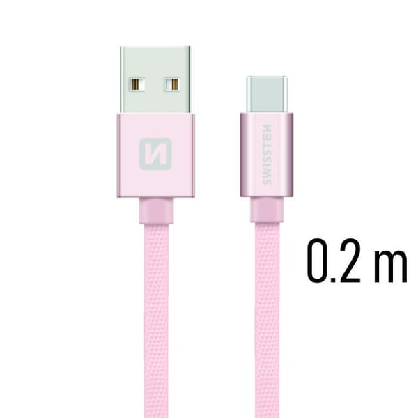 Swissten Textile Universal Quick Charge 3.1 USB-C Data and Charging Cable 20 cm