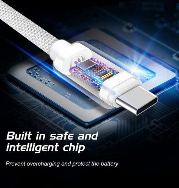 Swissten Textile Universal Quick Charge 3.1 USB-C Data and Charging Cable 20 cm