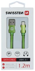 Miniatyrbillede 1 af 6: Swissten Textile Universal Quick Charge 3.1 USB-C Data and Charging Cable 1.2m