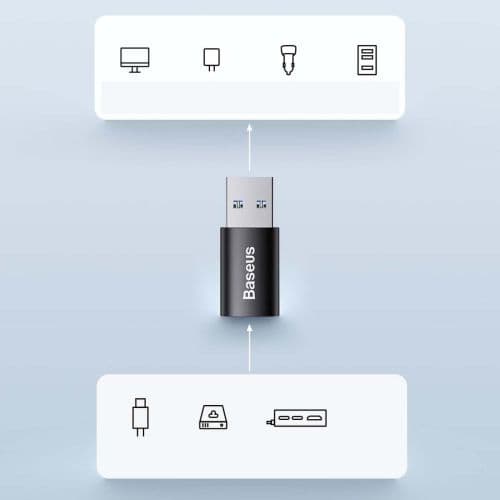 Adapteris Baseus Ingenuity Mini OTG USB- A - USB Type-C