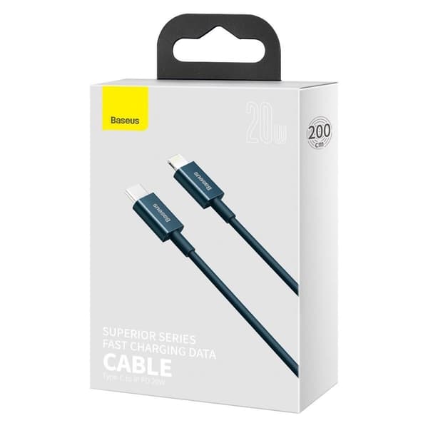 Baseus CATLYS-C03 Superior Series PD USB-C - Lightning 20W Data and charging cable 2m Cable