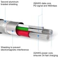 Miniatyrbillede 1 af 5: Swissten Datový Kabel Textile Usb / Usb-C 1,2 M Zlatý