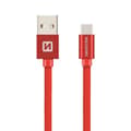 Miniatyrbild 3 av 5: Swissten Datový Kabel Textile Usb / Usb-C 1,2 M Červený