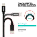 Miniatyrbild 1 av 5: Swissten Datový Kabel Textile Usb / Usb-C 1,2 M Červený