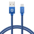 Miniatyrbillede 2 af 5: Swissten Datový Kabel Textile Usb / Usb-C 2,0 M Modrý