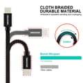 Miniatyrbilde 4 av 4: Swissten Datový Kabel Textile USB-C / USB-C 1,2 M Černý