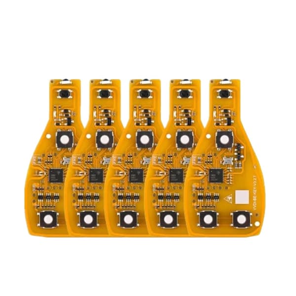 VVDI BE Key Pro, Gul Farve, Smart Nøgle Skal, 5PCS 3 knap 5PCS PCB Only