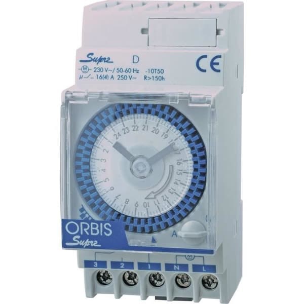 Tidsprogrammerare för ORBIS Zeitschalttechnik SUPRA D skena 230 V OB290132N Analog 230 V / AC 1 st (s)