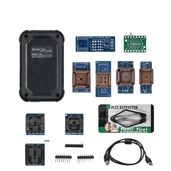 Universel USB-programmør, understøtter 34.000+ IC'er, letvægtsdesign,T48 Fulde Adaptere