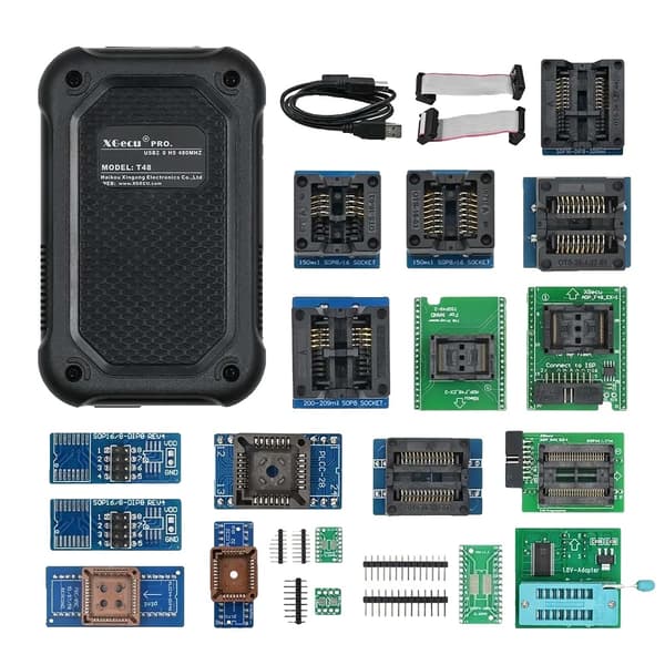 XGecu T48 Programmer, understøtter 31.000 IC'er, højhastighedsprogrammering,T48 10 Adaptere T48 20 Adapters