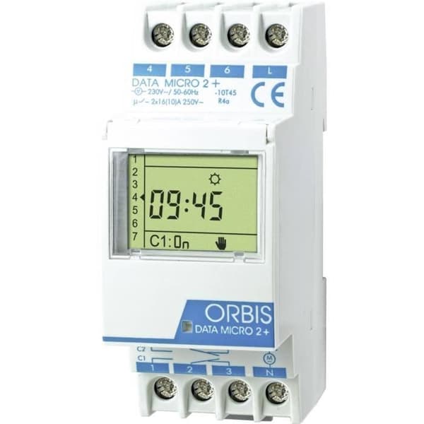 Tidsprogrammerare för skena ORBIS Zeitschalttechnik DATA MICRO-2 + 230 V OB171912N digital 250 V / AC 1 st (s)