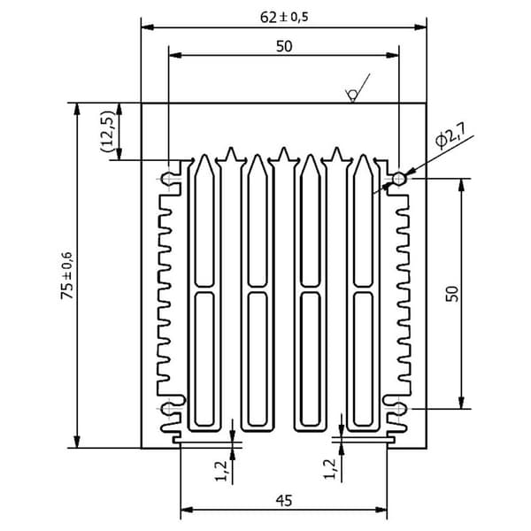 Fischer Elektronik 10015838 LA 6 150 AL Kylfläns profil 0.3 K/W (L x B x H) 150 x 75 x 62 mm